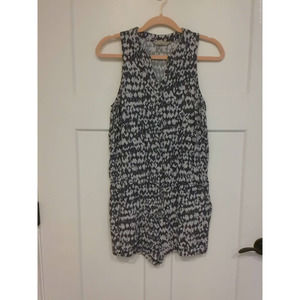 Banana Republic Blue and White Romper/Skort, Size 6